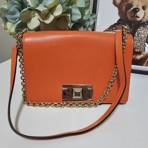 EUC FURLA PEBBLE LEATHER SHOULDER CROSSBODY BAG